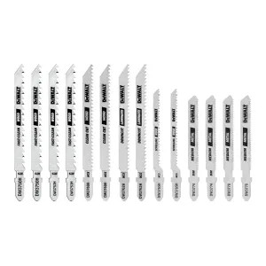DW3742C DeWALT DW3742C T-Shank Bi-metal Jigsaw Blade Set with Case - 14 Pc