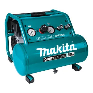 Makita MAC320Q Makita Quiet Series Electric Air Compressor, 1‑1/2 HP, 3 Gallon, Oil‑Free - MAC320Q