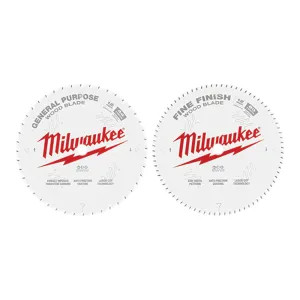 Milwaukee 48-40-1232 Milwaukee 2in 44T and 80T Circular Saw Blade with 1in Arbor Size and 0.118 Kerf Thickness - 48-40-1232
