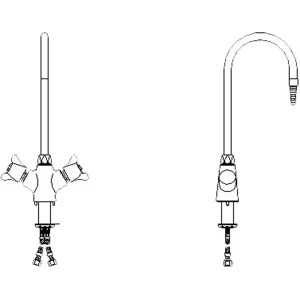 Delta W6760 Delta Commercial W6760 Deckmount Mixing Faucet 