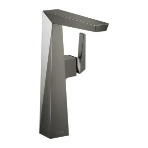 Delta 743-KS-PR-DST Delta Trillian Black Stainless Vessel Lavatory Faucet, Less Drain, Lumicoat, 1.2 GPM, Single-Handle, DIAMOND Seal, Lever Handle - 743-KS-PR-DST