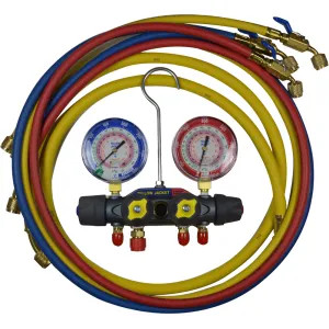   Yellow Jacket 49967 Titan 4-Valve Test and Charging Manifold