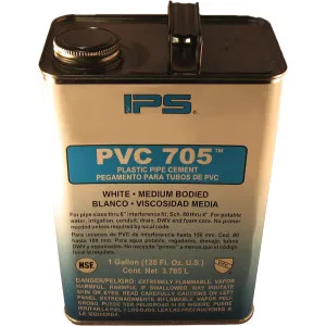 IPS 10087 PVC 705 White Plastic Pipe Cement 1 Gallon