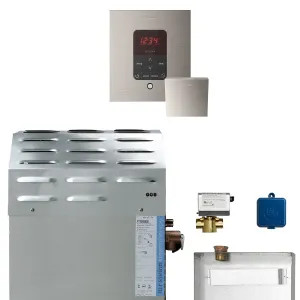 Mr. Steam 12C1ADB0000 Mr Steam MSSUPER2EC1 12kW Steam Generator with Butler Square Package in Brushed Nickel - 12C1ADB0000