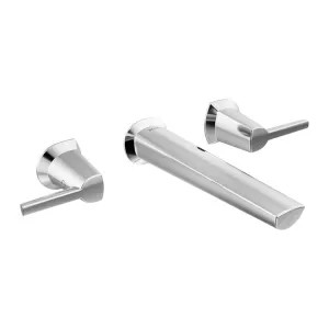 Delta T3571LF-PR-WL Delta Galeon Wall-Mount Chrome Lavatory Faucet Trim, Less Drain, Lumicoat, 1.2 GPM, Two-Handle, Lever Handle, Less Rough-In - T3571LF-PR-WL
