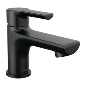 Peerless P1512LF-BL Peerless Flute Single-Hole Bathroom Faucet with 50/50 Pop-Up Drain, Single-Handle, 1.0 GPM, Lever Handle, ADA, WaterSense, Matte Black - P1512LF-BL