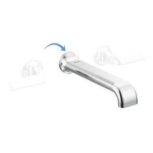 Brizo T70467-PCLHP Brizo Allaria Two-Handle Wall-Mount Tub Filler, 9.3 GPM, Three-Hole, Less Handles, Polished Chrome - T70467-PCLHP