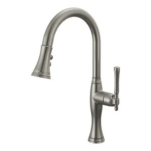 Brizo 63058LF-SL Brizo Tulham Single Handle Pull-Down Kitchen Faucet, Luxe Steel - 63058LF-SL