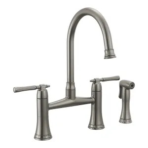 Brizo 62558LF-SL Brizo Tulham Luxe Steel Two Handle Bridge Kitchen Faucet - 62558LF-SL