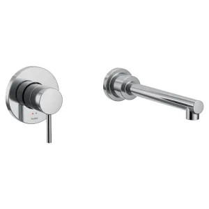 Moen WT391 Moen Align Single-Handle Wall-Mount Tub Faucet, Non-Diverter, 10in Ultrathin Tub Spout, Lever Handle, 8GPM, Polished Chrome - WT391