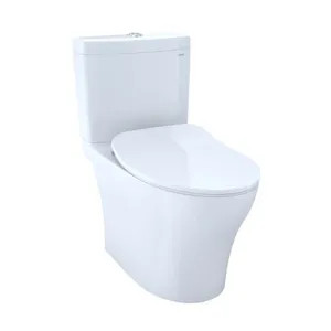 Toto MS446234CEMFGN#01 TOTO Aquia IV Two-Piece Toilet w/ SS234 SoftClose Seat, 1.28/0.9 GPF, Elongated, WASHLET+, Cotton White - MS446234CEMFGN#01