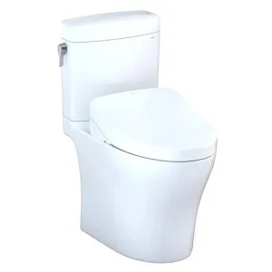 Toto MW4363056CEMFGN#01 TOTO Aquia IV Dual-Flush Elongated Toilet, Sanagloss, WASHLET+, Cotton White - MW4363056CEMFGN#01