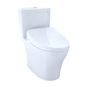 Toto MW4463046CEMGN#01 TOTO Aquia IV WASHLET+ Two-Piece Toilet with S500e Bidet Seat, 1.28/0.9 GPF, Cotton White - MW4463046CEMGN#01