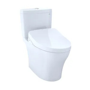 Toto MW4463046CEMGNA#01 TOTO Aquia IV WASHLET+ Two-Piece Toilet with S500e Bidet Seat, 1.28/0.9 GPF, Auto-Flush, Cotton White - MW4463046CEMGNA#01