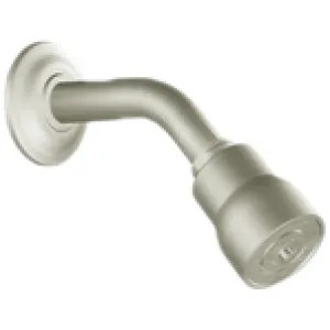 Cleveland Faucet 41916BN Cleveland Faucet Capstone 2in Single-Function Shower Head with Arm and Flange, Round, 2.5 GPM, Brushed Nickel - 41916BN