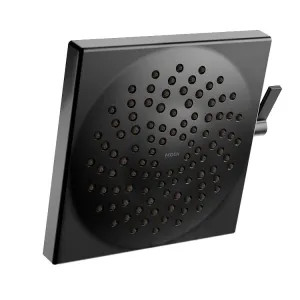 Moen S6345BL Moen Velocity 8in Two-Function Rainshower Shower Head with Lever Control, Immersion Technology, Square, 2.5 GPM, Matte Black - S6345BL