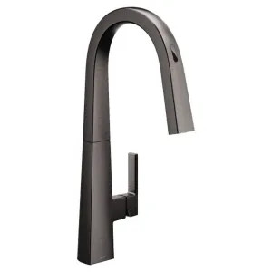 Moen S75005EV2BLS Moen Nio Smart Motion Control Single-Handle Pull-Down High Arc Kitchen Faucet, Black Stainless - S75005EV2BLS