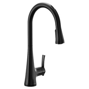 Moen S7235EV2BL Moen Sinema Smart Motion Single-Handle High Arc Pull-Down Kitchen Faucet, Matte Black - S7235EV2BL