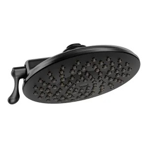 Moen S6320BL Moen Velocity 8in Two-Function Rainshower Shower Head with Operating Lever, Immersion Technology, 2.5 GPM, Matte Black - S6320BL