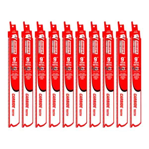Diablo DS0908CF10 Diablo Steel Demon 10-Pack 9in x 8 TPI Carbide Reciprocating Saw Blade for Thick Metal Cutting - DS0908CF10