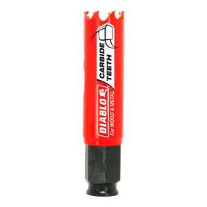Diablo DHS0875CT Diablo 7/8in General Purpose Carbide Hole Saw with 1/4in Bit and 2-3/8in Cutting Depth - DHS0875CT