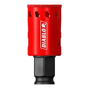 Diablo DHS1125DG Diablo 1-1/8in Diamond Grit Hole Saw for Porcelain Tile, Ceramic Tile, Granite, Marble, Slate, and Glass - DHS1125DG