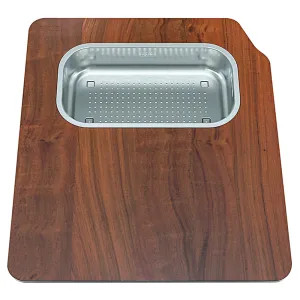 Franke OC2-45SP Franke 17-1/8 x 19-13/16 Multi-Functional Cutting Board with Integrated Small Colander, Solid Wood  - OC2-45SP