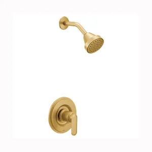 Moen T2222EPBG Moen Greenfield Posi-Temp Single-Handle Shower Faucet, One-Function, 1.75 GPM, Lever Handle, Eco-Performance, M-PACT, Brushed Gold - T2222EPBG