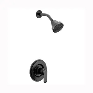 Moen T2222EPBL Moen Greenfield Posi-Temp Single-Handle Shower Faucet, One-Function, 1.75 GPM, Lever Handle, Eco-Performance, M-PACT, Matte Black - T2222EPBL