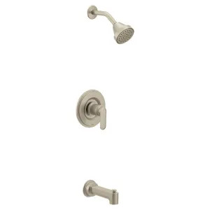 Moen T2223EPBN Moen Greenfield Posi-Temp Tub/Shower Faucet, 1.75 GPM, 1-Function, Single Lever Handle, M-PACT, Eco-Performance, Brushed Nickel - T2223EPBN