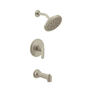 Moen UT33323EPBN Moen Greenfield M-Core 3-Series Tub/Shower Faucet with 1.75 GPM Rainshower, 1-Function, Single Lever Handle, M-PACT, Brushed Nickel - UT33323EPBN