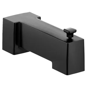 Moen S3896BL Moen 7-1/4-inch Wall Mounted Matte Black Diverter Tub Spout, 1/2-inch Connection Size, Slip-Fit - S3896BL