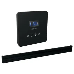 Brizo 8CB-250L-BL Brizo Mystix Square-Shaped Matte Black Steam Control Kit with Patented Dual Sensor, Programmable Time and Temperature - 8CB-250L-BL