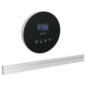 Brizo 8CB-250R-PC-L Brizo Mystix 4in Round-Shaped Polished Chrome Steam Control Kit with Programmable Time and Temperature, Lumicoat Technology - 8CB-250R-PC-L