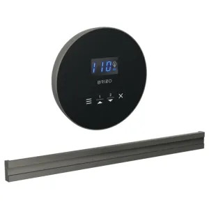 Brizo 8CB-250R-SL-L Brizo Mystix 4in Round-Shaped Luxe Nickel Steam Control Kit with Programmable Time and Temperature, Lumicoat Technology - 8CB-250R-SL-L