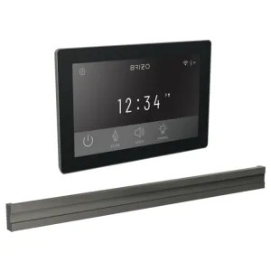 Brizo 8CB-600S-SL-L Brizo Mystix Transcendent Lumicoat Luxe Steel Digital Steam Control Kit with Bilateral Steam Head, Built-In WiFi, 12 Presets - 8CB-600S-SL-L