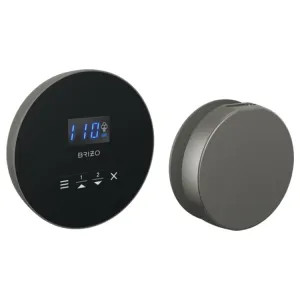 Brizo 8CH-250R-SL-L Brizo Mystix Luxe Steel Round Steam Control and Head, Lumicoat Technology, Dual Temperature Sensor Technology - 8CH-250R-SL-L