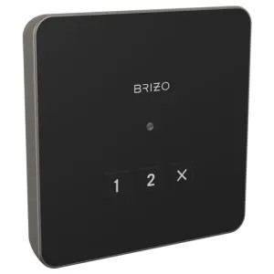 Brizo 8CN-220L-SL-L Brizo Mystix 3-7/8in Luxe Steel Linear Square Exterior Control with LED Indicator, Lumicoat Technology - 8CN-220L-SL-L