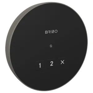 Brizo 8CN-220R-SL-L Brizo Mystix 4-1/8in Luxe Steel Round Exterior Control with LED Indicator, Lumicoat Technology - 8CN-220R-SL-L