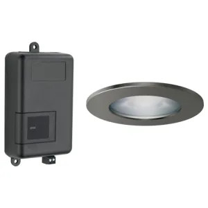 Brizo 8SP-MU-4-SL-L Brizo Mystix Chromatherapy System and High-powered Light Fixture (LED) with 4in Luxe Steel Trim Ring, Lumicoat Technology - 8SP-MU-4-SL-L