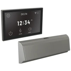 Delta 5CB-550L-KS-PR Delta SteamScape Deluxe System Unilateral Digital Steam Package with 9in x 3in Black Stainless Steam Outlet, Lumicoat Technology - 5CB-550L-KS-PR