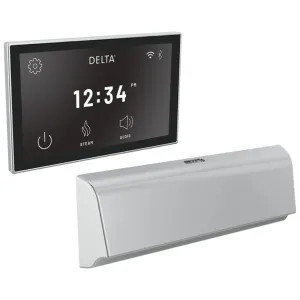 Delta 5CB-550L-PR Delta SteamScape Deluxe System Unilateral Digital Steam Package with 9in x 3in Chrome Steam Outlet, Lumicoat Technology - 5CB-550L-PR