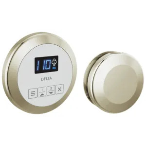 Delta 5CH-250R-PN-PR Delta SteamScape Round-Shaped Lumicoat Polished Nickel Steam Package with Patented Dual Sensor Technology, 2-User Presets - 5CH-250R-PN-PR
