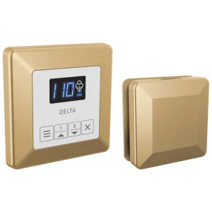 Delta 5CH-250T-CZ-PR Delta SteamScape Classic System Steam Package with 3in Champagne Bronze Square-Shaped Steam Head, Lumicoat Technology - 5CH-250T-CZ-PR