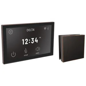 Delta 5CH-550L-RB Delta SteamScape Deluxe System Steam Package with 3in Venetian Bronze Square-Shaped Steam Head, 12 User Presets - 5CH-550L-RB
