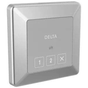 Delta 5CN-220T-PR Delta SteamScape Classic System Square-Shaped 3-3/4in Chrome Exterior Steam Control with LED Indicator, Lumicoat Technology - 5CN-220T-PR