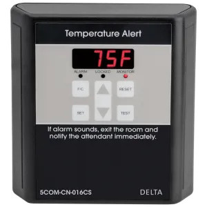 Delta 5COM-CN-016CS Delta Commercial Steam 12-Volt Temperature Alert with Tamper Proof Lock, Digital Display, Built-In Audible Alarm - 5COM-CN-016CS