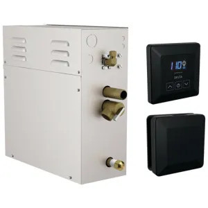 Delta 5P-EST04-BL Delta SimpleSteam Matte Black Steam Generator Kit with Square-Shaped Controller/ Steamhead and a 35-foot Power Cable, 4kW - 5P-EST04-BL