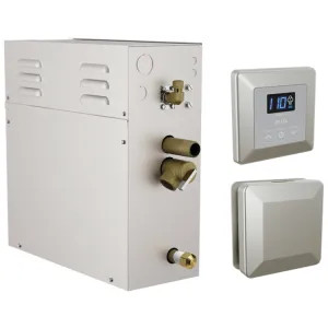Delta 5P-EST06-SS-PR Delta SimpleSteam Stainless Steam Generator Kit with Square-Shaped Controller/ Steamhead and a 35-foot Power Cable, 6kW - 5P-EST06-SS-PR