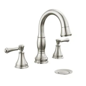 Delta 3597-SSPD-DST Delta Cassidy Two Handle Pull Down Widespread Bathroom Faucet, Diamond Seal, ADA, 1.2 GPM, Stainless - 3597-SSPD-DST